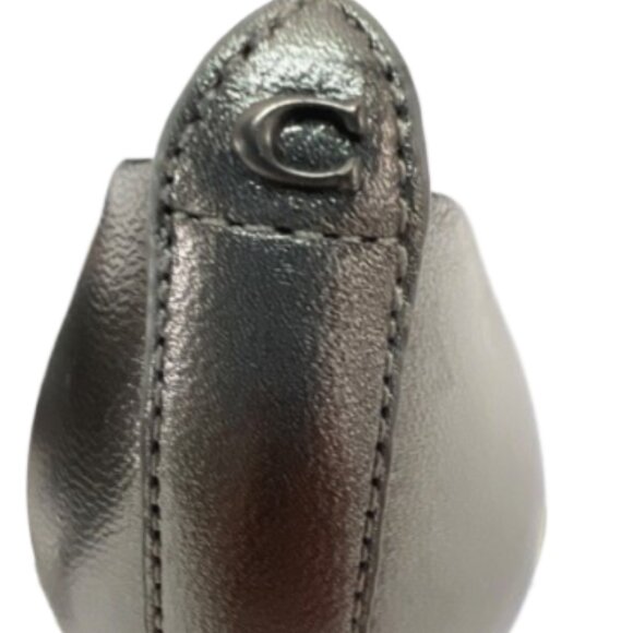 COACH Waverly Gunmetal Gray Leather High Heel Pumps with Box & Dust Bag Size 9 - Picture 7 of 12